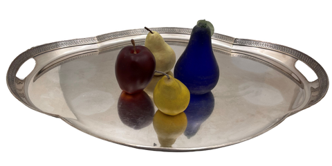 Gorham Silver Plate Two-Handled Gallery Bar Tray