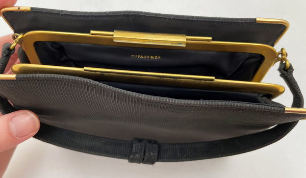 Tiffany & Co. Black Evening Bag with 14k Gold
