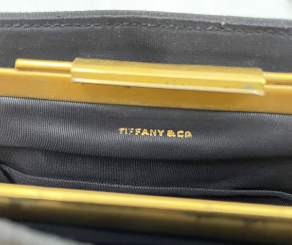 Tiffany & Co. Black Evening Bag with 14k Gold