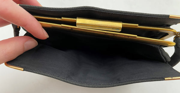 Tiffany & Co. Black Evening Bag with 14k Gold