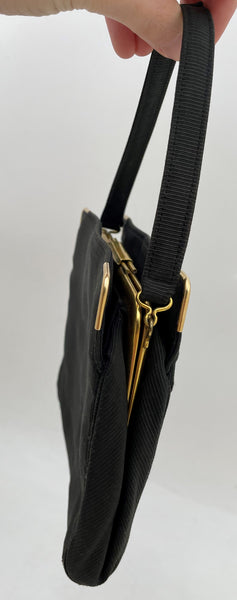 Tiffany & Co. Black Evening Bag with 14k Gold