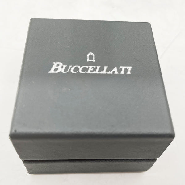 Buccellati Italian Pair of Sterling Silver & Jasper Floral Cufflinks