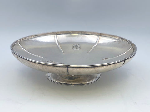 Lebolt & Co. Arts & Crafts Hammered Sterling Silver Compote Centerpiece Bowl