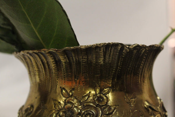 Pair of Vermeil Continental Silver Footed Vases