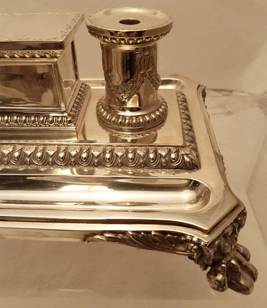 Wilkinson & Co Sterling Silver Table Top Double Inkwell
