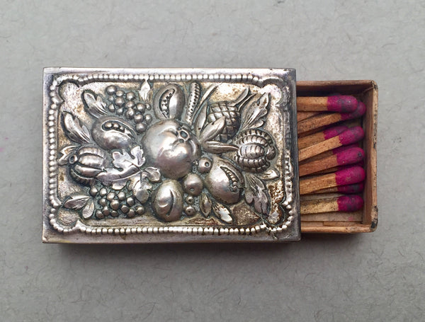 Set of 12 German Silver Matchbox Set with Trays