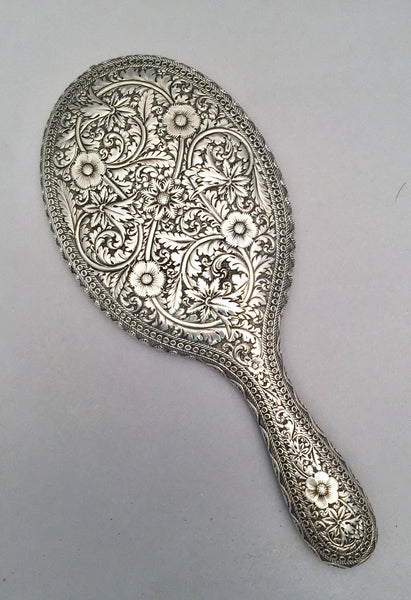 Persian Pattern Silver Hand Mirror