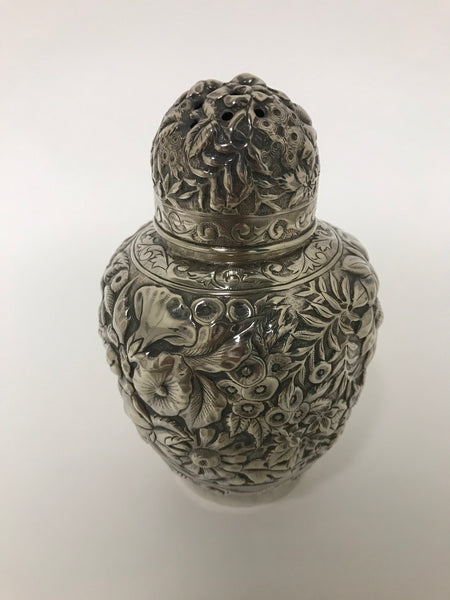 Sterling Silver Besamim Case in Repousse by Bhecht and Cartl