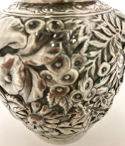 Sterling Silver Besamim Case in Repousse by Bhecht and Cartl