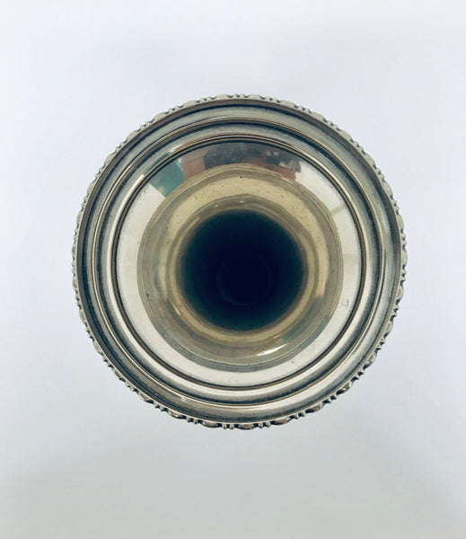 George V Silver Trumpet Vase